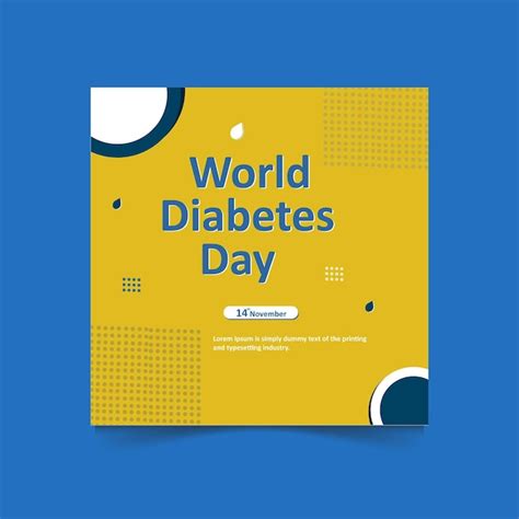 Premium Vector World Diabetes Day Social Media Template