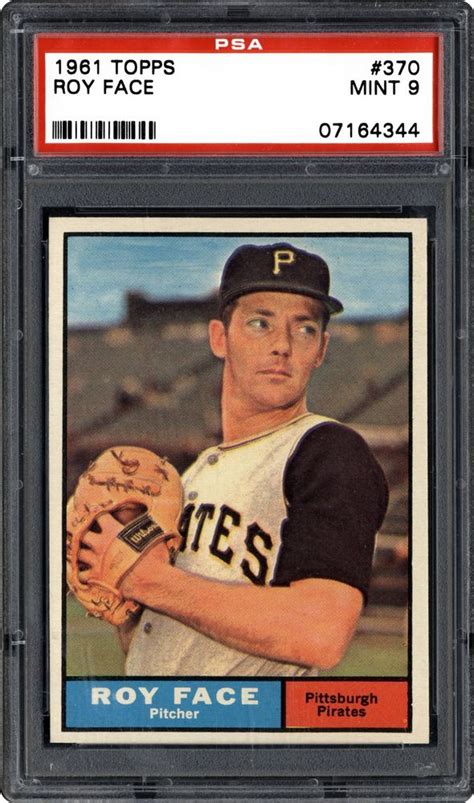 auction prices realized baseball cards 1961 topps roy face