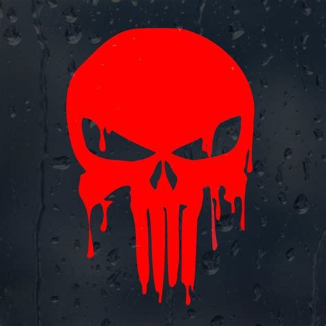 Car Sticker 15x101cm Bloody Punisher Skull Reflective Motorcycle Decal