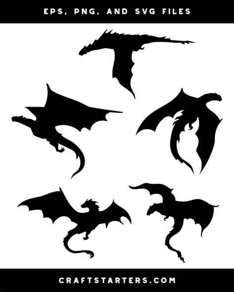 Drake Clipart Dragon Flying Dragon Silhouette Transparent PNG Clip