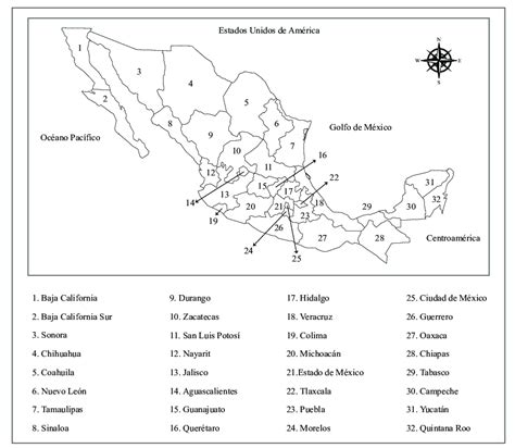 Lista Foto Mapa De Divisi N Pol Tica De M Xico Alta Definici N