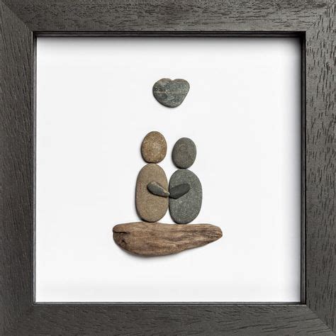 Couple Sat On Bench Unique Pebble Art Frame Bodoli Pebble Art