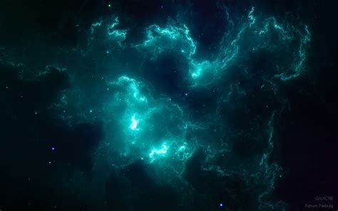 Universe Nebula Teal Turquoise Hd Preview