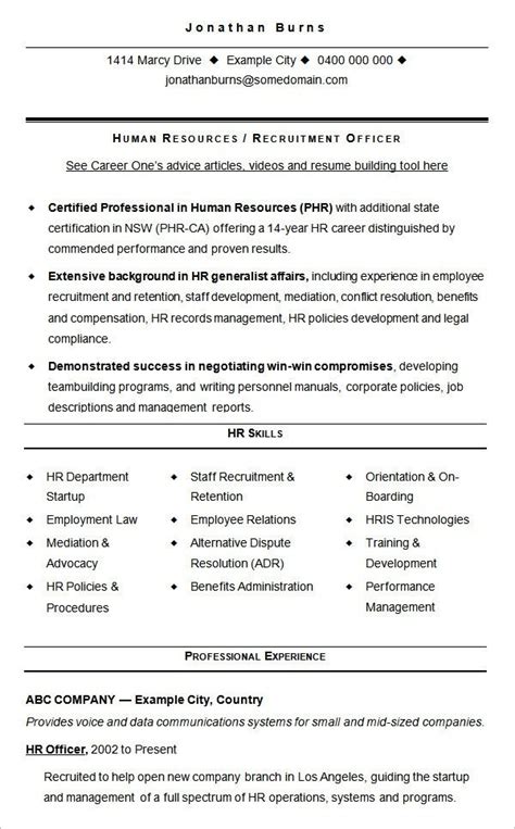 Employee relations, learning, recruiting and compensation. Free Resume Templates Human Resources | Human resources resume