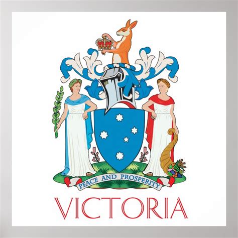 Victoria Coat Of Arms Poster