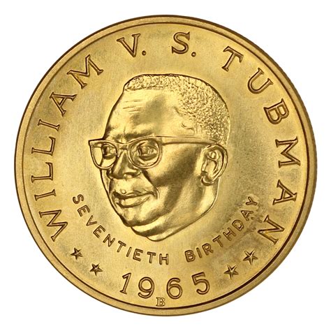 Liberia 1965 Gold 25 Tubman Bu