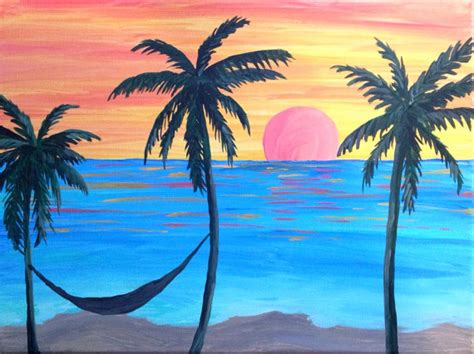 Palm Tree Sunset Drawing At Explore