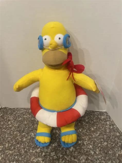 The Simpsons Plush Homer Pool Floaty Swimming 15 Toy Factory Nwt 25