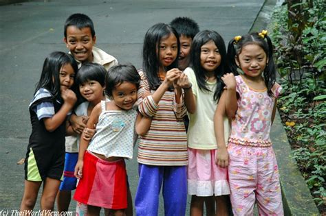 Shy Smiling Filipino Children Filipino Children World