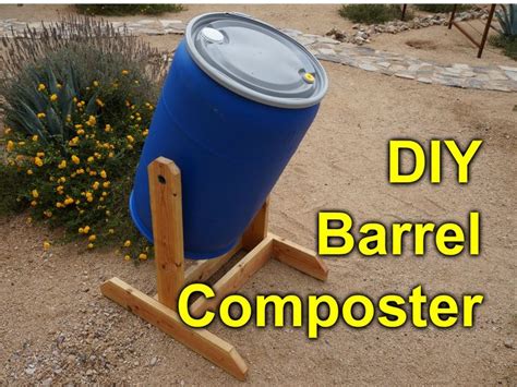 Diy Composter Tumbler 55 Gallon Barrel Project Gardening Compost