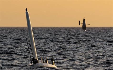 An Ocean Aero Triton Unmanned Surface Vessel Left Operates In The