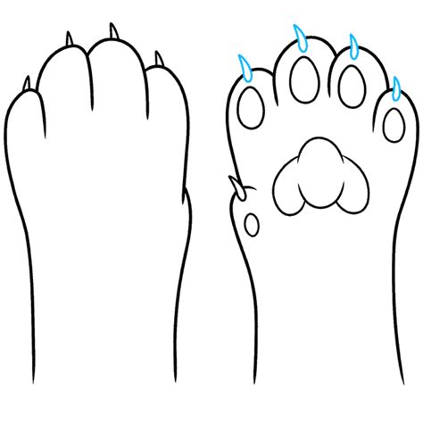 How To Draw A Cat Paw Really Easy Drawing Tutorial
