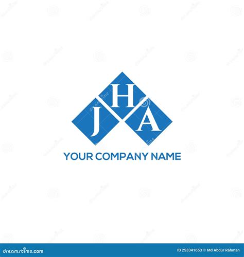 Jha Letter Logo Design On White Background Jha Creative Initials Letter Logo Concept Stock