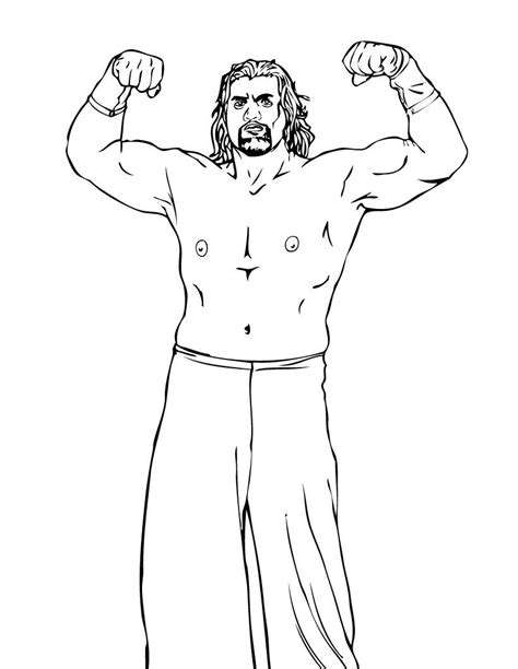 Wwe Wrestling Printable Coloring Pages