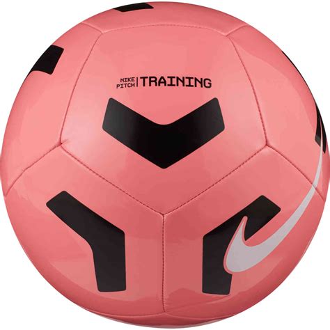 Nike Pitch Training Soccer Ball Sunset Pulse And Black With White