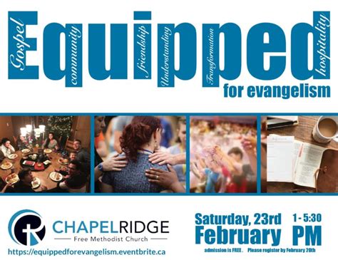 Equipped For Evangelism Chapel Ridge Free Methodist Church