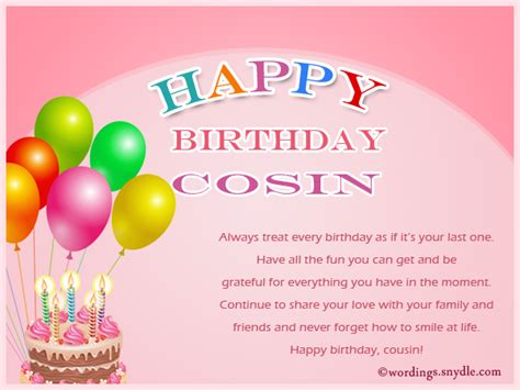 Cousin sister cute birthday quotes. Birthday Wishes For Cousin - Wordings and Messages