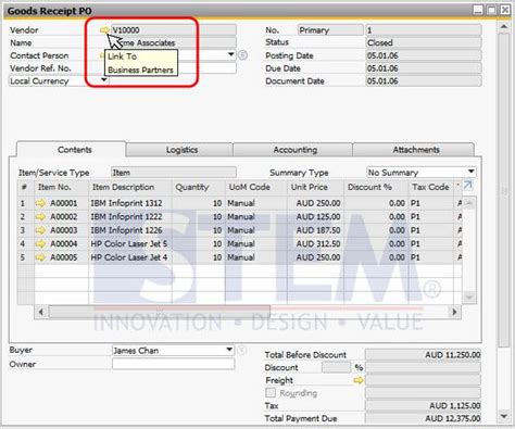 Tool Tip Preview Sap Business One Indonesia Tips Stem Sap Gold Partner