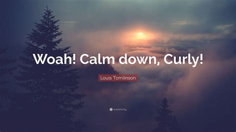 Louis Tomlinson Quote “woah Calm Down Curly ” 7 Hd Wallpaper Pxfuel