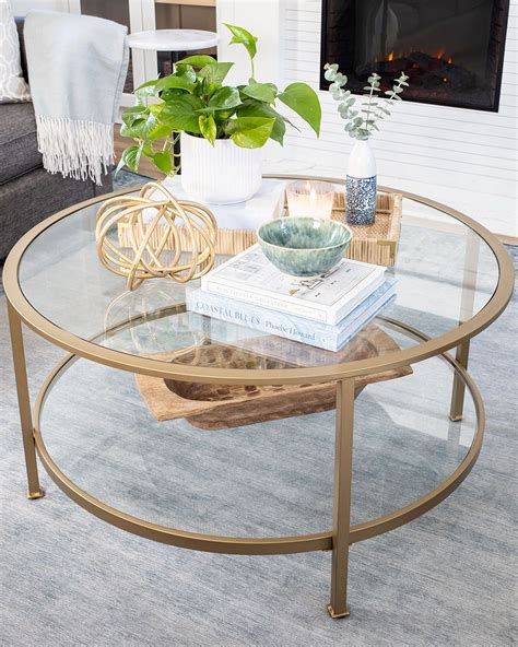 Styling a Small Round Coffee Table - The Creek Line House | Round