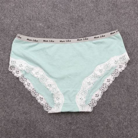 Rorychen Cute Womens Panties Sexy Underwear Ladies Cotton Lace Briefs Soft Lingerie Breathable
