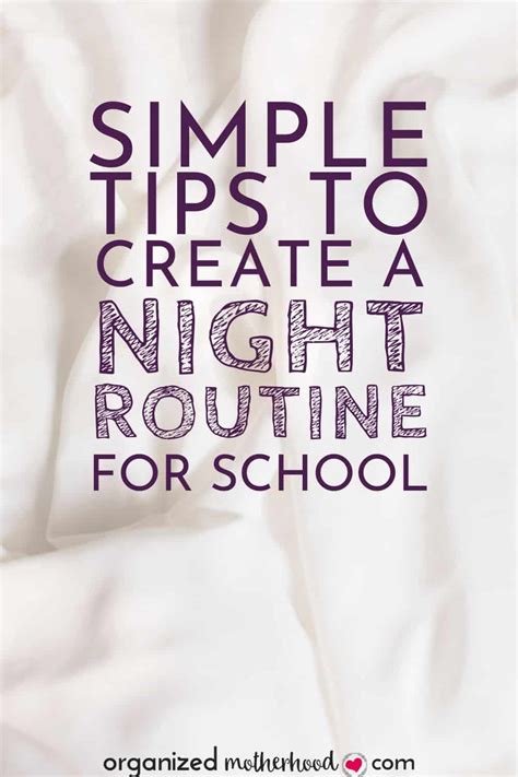 How To Create The Best Night Routine For School