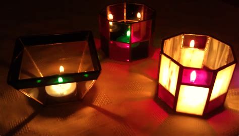Little Stained Glass Tealight Holder Collection Candle Vase Vases