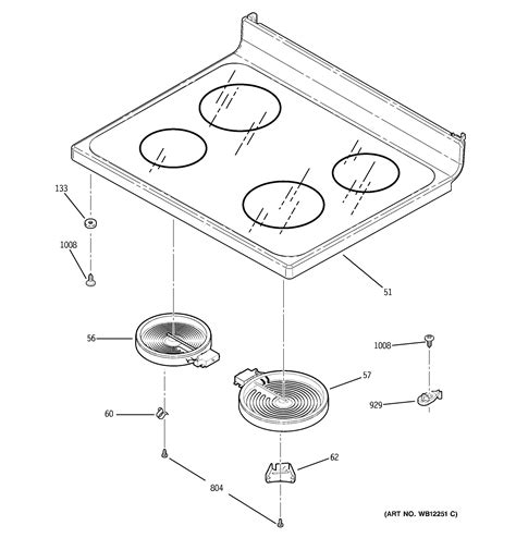 Ge Xl44 Parts Diagram Electric Stove Electric Stove Parts Stove Parts