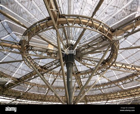 A Modern Circular Roof Covering An Outdoor Area Stock Photo Alamy