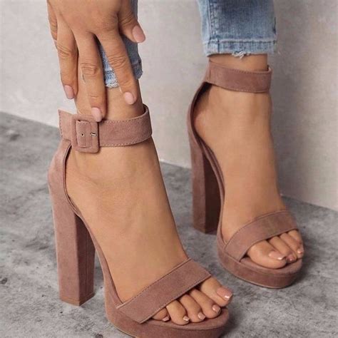 Nude Heels Platform Heels Holiday Shoes Suede Heels Peep Toes Peep Toe Sandals High Heel