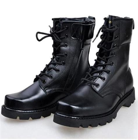 New Men Black Military Boots Men Combat Boot Men Lace Rebelsmarket