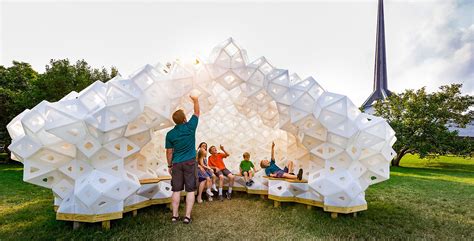 Spectacular Origami Pavilion Made Of Recycled Plastic Pops Up In
