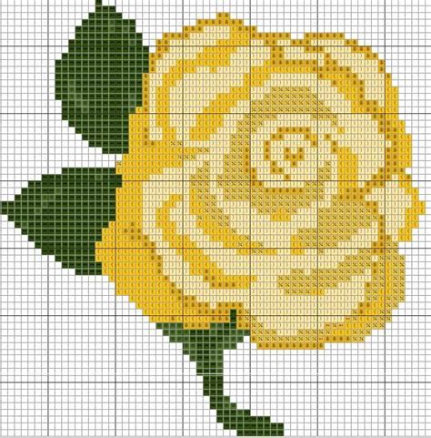 Yellow Rose Cross Stitch Pattern Rose Cross Stitch Pattern Cross