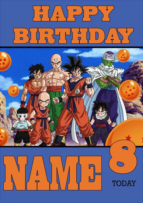 Dragon ball themed birthday party. Dragon Ball Z Birthday Card | BirthdayBuzz