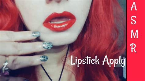 Asmr Closeup Lipstick Apply And Kisses Youtube
