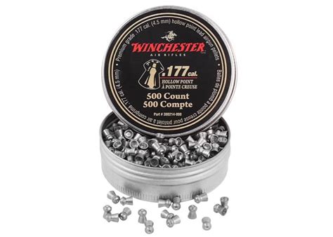 Winchester 177 Cal Pellets Hollowpoint 975 Grains 500ct Air Gun