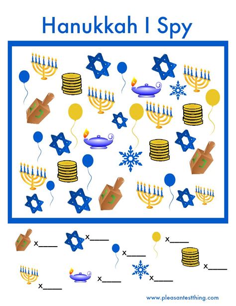 The Hanukkah I Spy Poster Is Shown