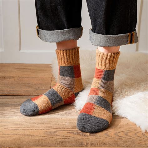 1 Pair Pure Natural Wool Socks Mid Thigh Socks Men Fashion Etsy