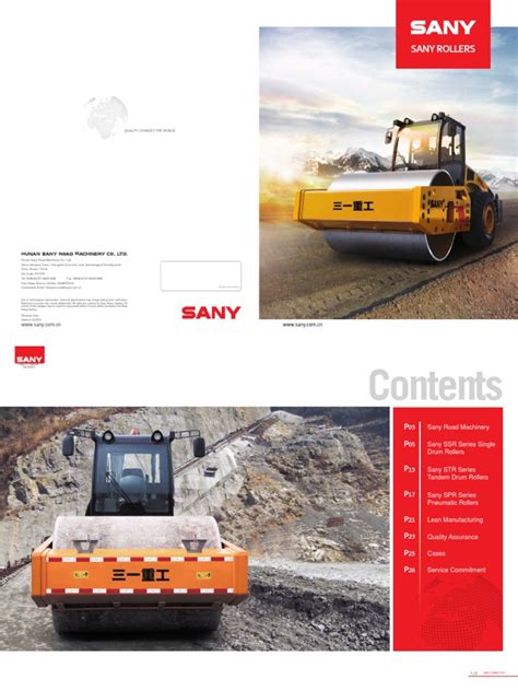 Sany Rollers Quality Changes The World Pdf Truck Engines