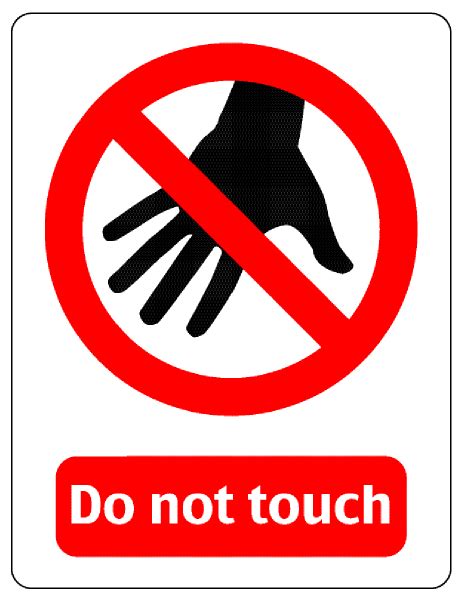 Do Not Touch Sign Clip Art At Clker Com Vector Clip Art Online