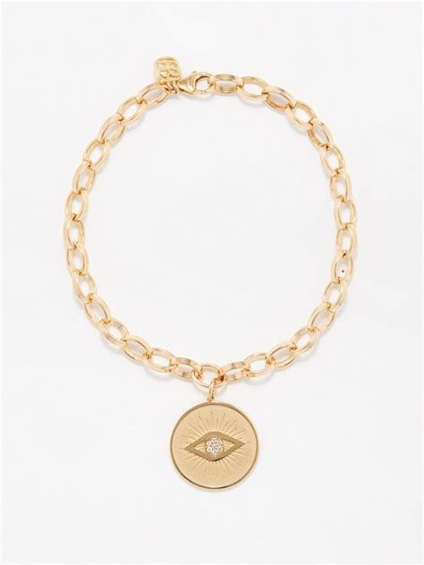 Sydney Evan Evil Eye Diamond Kt Gold Bracelet Smart Closet