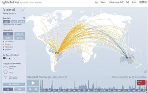 Digital ddos attack maps is a live data visualization of ddos attacks around the globe, built through a collaboration between google ideas and arbor networks. Arbor Networks Updates DDoS Digital Attack Map with Jigsaw ...