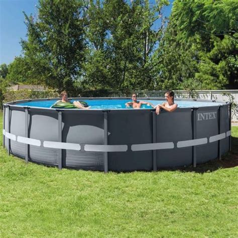 Intex Ultra Xtr Frame Round Metal Pool 20ft X 48in With Sand Filter