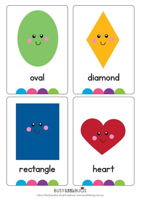 Shape Flash Cards Shapes Vocabulary Kids Activities Preschool