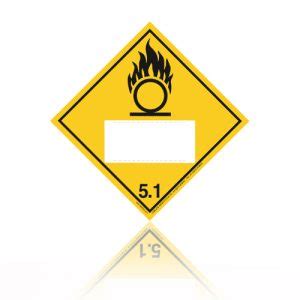 Class 5 Oxidizer Hazard Warning Placard W Panel Labeline Com
