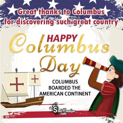 Happy Columbus Day Thanks Image