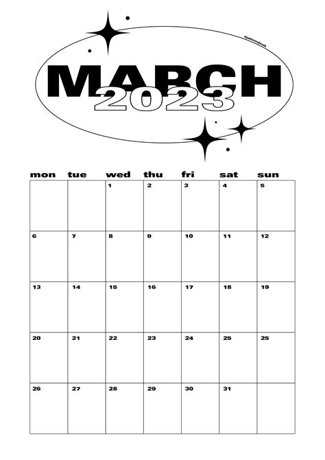 March 2023 Calendar Free Printable Artofit