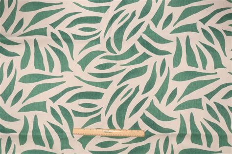 175 Yards Duralee Le42612 Printed Linen Drapery Fabric In 2 Green By