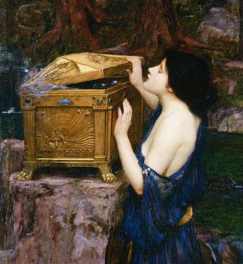 Pandoras Box John William Waterhouse Greek Mythology Etsy