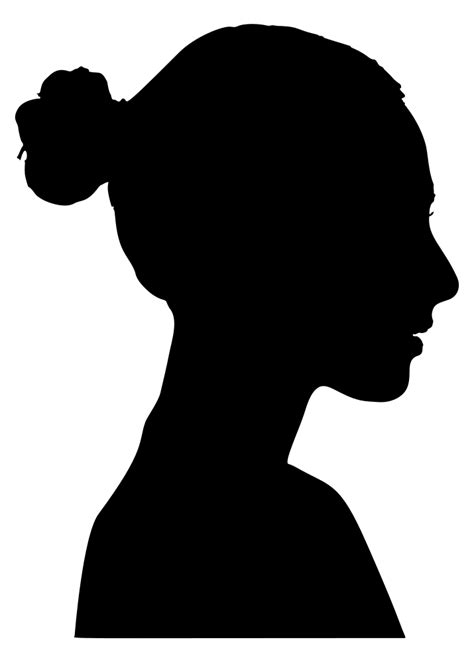 Onlinelabels Clip Art Female Profile Silhouette 3